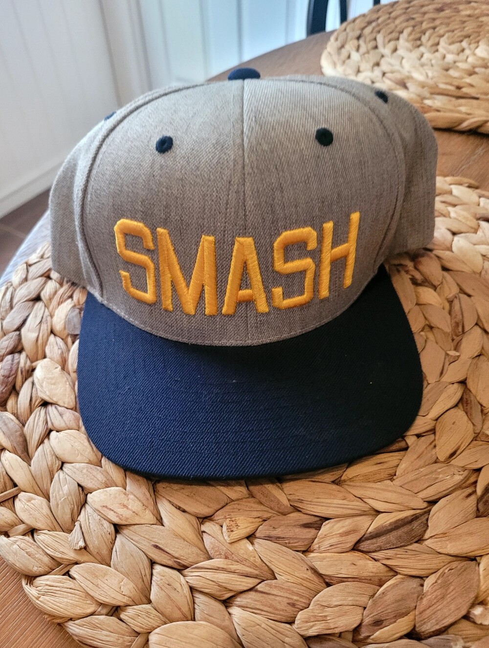 Smash Two-Tone Snapback Hat - Gray and Navy